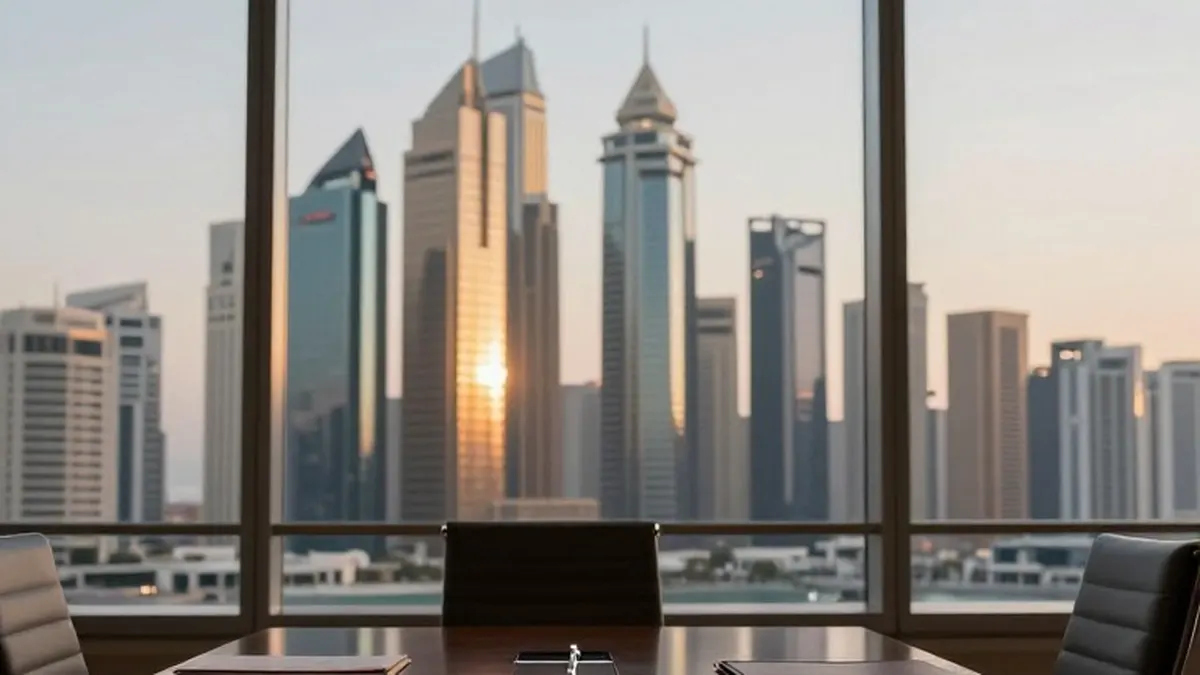 Illustration for: Apollo Set to Buy Nearly 10% Stake in Abu Dhabi's Mubadala Capital