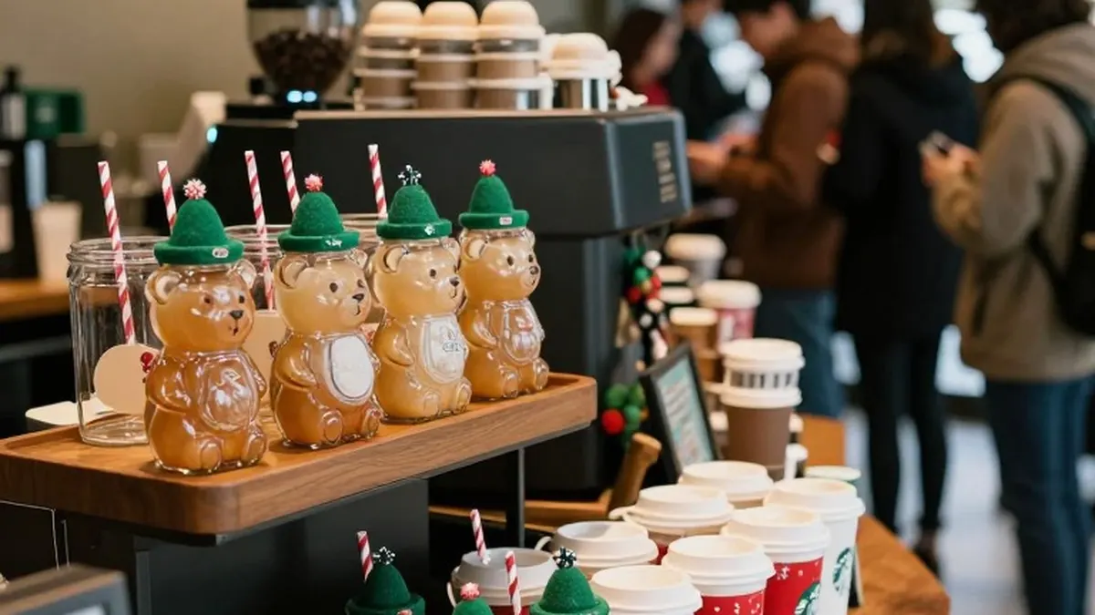Illustration for: Starbucks Brings Back Bearista Cup in Bid to Repeat Holiday Hit