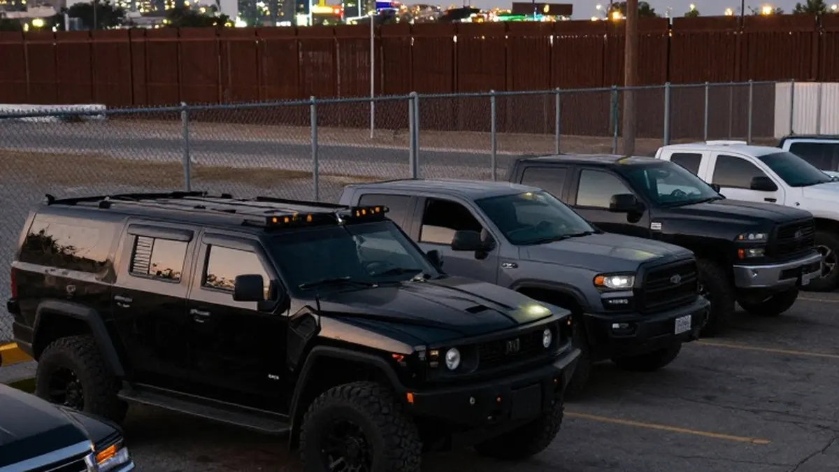 Illustration for: 13 Charged in Scheme Sending Stolen Vehicles Across the Border to Mexican Cartels
