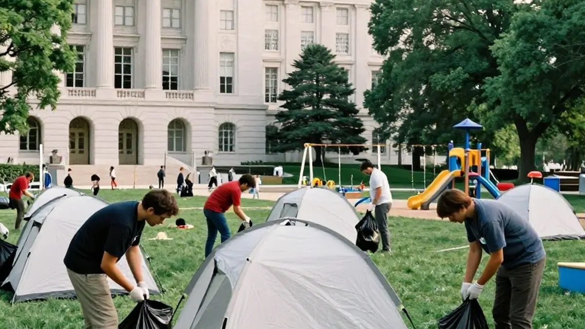 Illustration for: Belgrade Volunteers Scrub Away Ćaciland After Student List Election Win