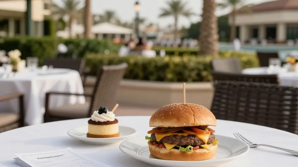 Illustration for: Trump Jokes $5,000 Payment Would Cover a Burger and Small Dessert at Mar-a-Lago