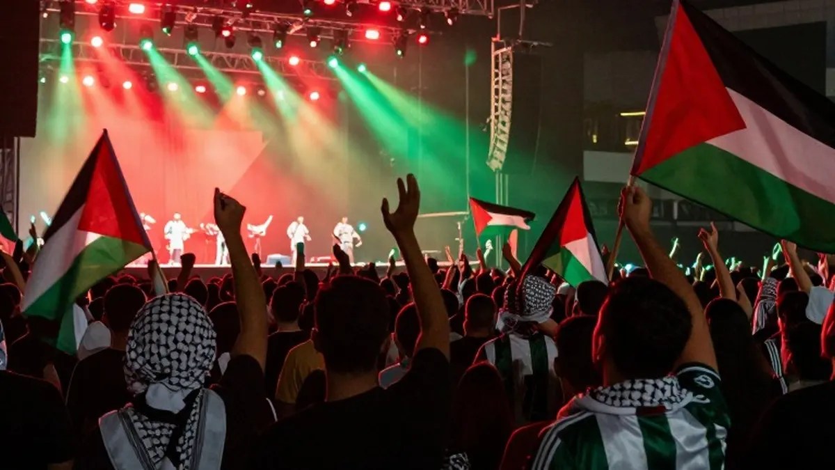 Illustration for: Macklemore Opens "Free Palestine" Tour in Dublin to Roaring Crowd
